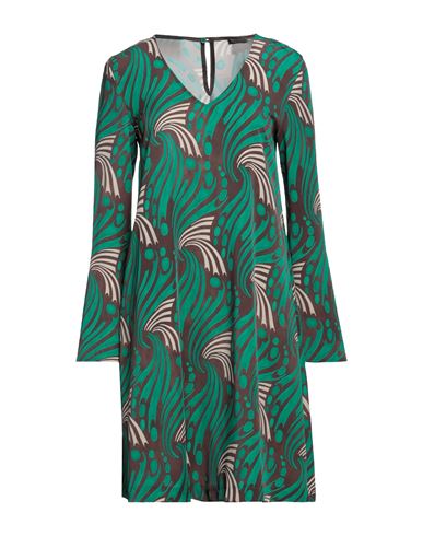Maliparmi Malìparmi Woman Mini Dress Green Size 12 Polyester, Elastane
