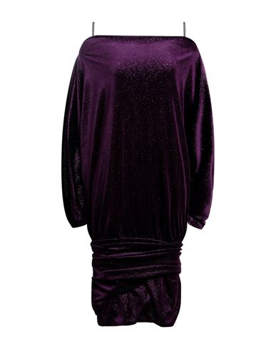 Stefano De Lellis Woman Midi Dress Deep Purple Size 6 Pes - Polyethersulfone, Elastane