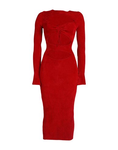 Andreädamo Andreādamo Woman Maxi Dress Red Size M Viscose, Polyamide