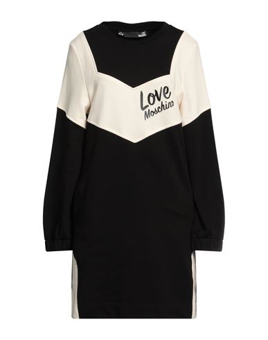 Love Moschino Woman Short Dress Black Size 8 Cotton