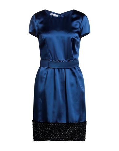 Sartoria Milanese Woman Short Dress Blue Size 8 Acetate
