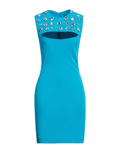 Dsquared2 Woman Short Dress Azure Size M Viscose In Blue