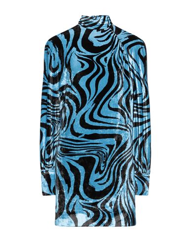 Philosophy Di Lorenzo Serafini Woman Mini Dress Azure Size 4 Viscose, Polyamide, Elastane In Blue