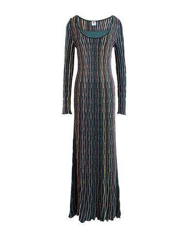 Shop M Missoni Woman Maxi Dress Dark Green Size 4 Viscose, Polyamide, Cotton, Acrylic, Polyester
