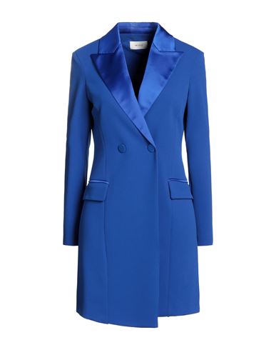 Vicolo Woman Mini Dress Bright Blue Size S Polyester, Elastane