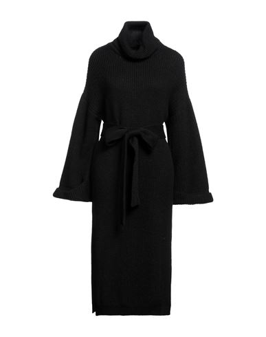 Angela Mele Milano Woman Midi Dress Black Size Onesize Acrylic, Polyamide, Viscose, Wool
