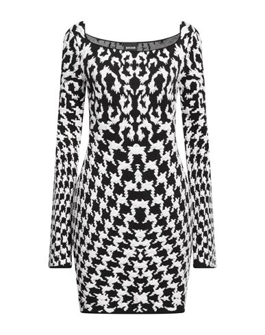 Just Cavalli Woman Mini Dress Black Size M Viscose, Cotton, Polyester