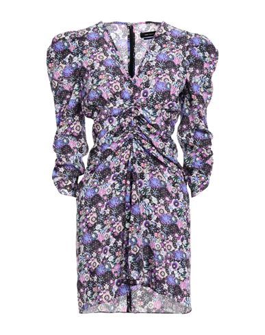 Shop Isabel Marant Woman Mini Dress Purple Size 2 Silk, Elastane
