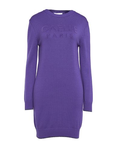 Gaelle Paris Gaëlle Paris Woman Mini Dress Purple Size 1 Wool, Acrylic