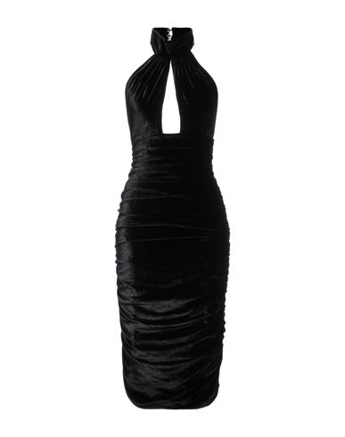 Blumarine Woman Midi Dress Black Size 4 Viscose, Silk, Elastane