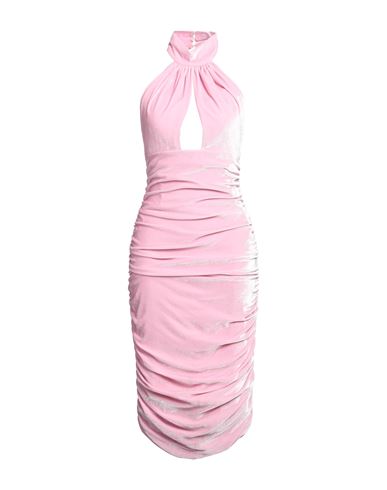 Blumarine Woman Midi Dress Pink Size 6 Viscose, Silk, Elastane