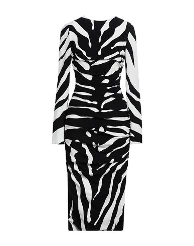 Dolce & Gabbana Woman Midi Dress Black Size 10 Viscose, Elastane