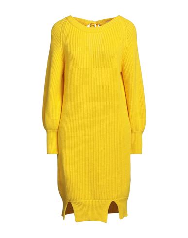 Crida Milano Woman Short Dress Yellow Size 2 Cashmere