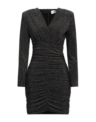 Soallure Woman Mini Dress Black Size 2 Viscose, Polyethylene, Polyamide, Elastane