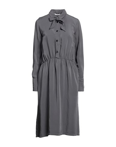 Barena Venezia Barena Woman Midi Dress Grey Size 8 Viscose, Silk