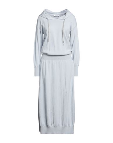 Fabiana Filippi Woman Long Dress Sky Blue Size 2 Merino Wool, Silk, Cashmere