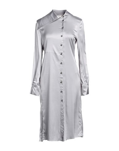Liviana Conti Woman Midi Dress Grey Size 6 Viscose, Elastane