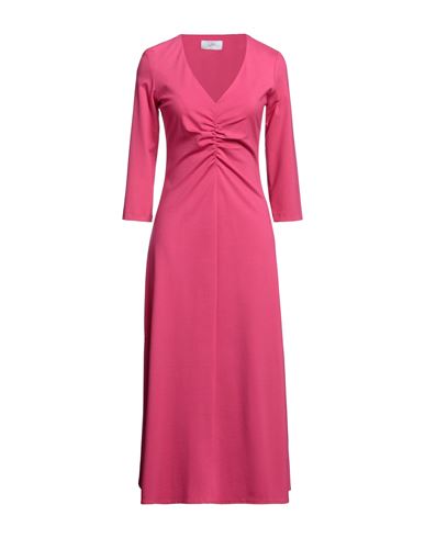 Soallure Woman Midi Dress Fuchsia Size 6 Viscose, Nylon, Elastane In Pink