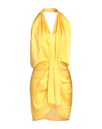 Nineminutes Woman Short Dress Ocher Size 10 Polyester, Elastane In Yellow