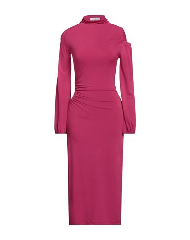Soallure Woman Midi Dress Fuchsia Size 6 Polyester, Elastane In Pink