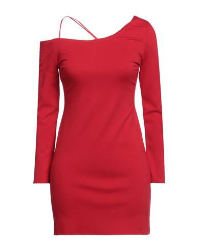 Soallure Woman Mini Dress Red Size 4 Viscose, Nylon, Elastane