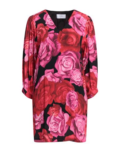 Soallure Woman Short Dress Magenta Size 8 Viscose