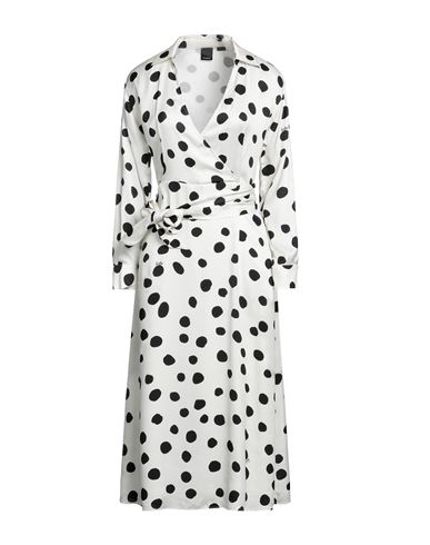 Pinko Woman Midi Dress Off White Size 8 Viscose, Polyester