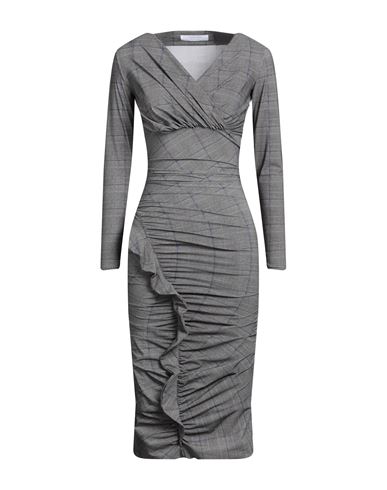 Chiara Boni La Petite Robe Woman Midi Dress Grey Size 10 Polyamide, Elastane