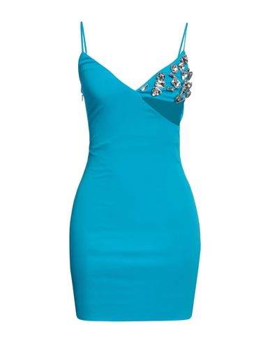 Dsquared2 Woman Short Dress Azure Size Xs Viscose In Blue