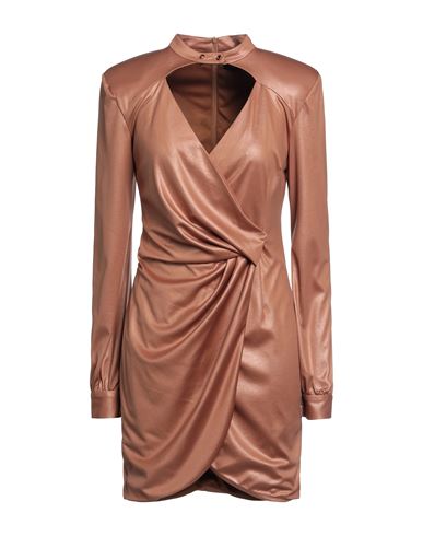 Les Bourdelles Des Garçons Woman Short Dress Tan Size 8 Polyester In Brown