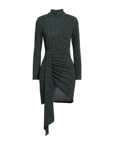 Shop Vanessa Scott Woman Mini Dress Green Size M/l Nylon, Metallic Fiber, Elastane