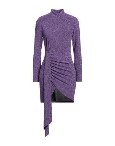 Vanessa Scott Woman Short Dress Light Purple Size S/m Nylon, Metallic Fiber, Elastane