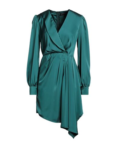 Vanessa Scott Woman Short Dress Emerald Green Size L Polyester