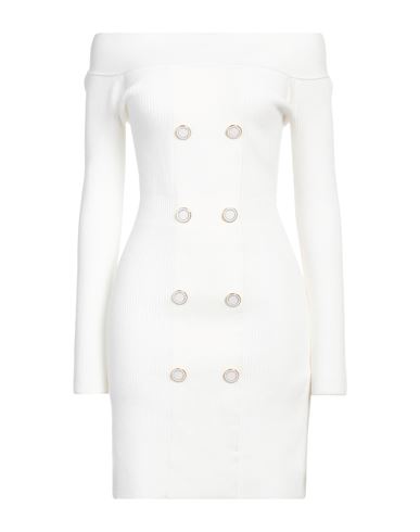 Elisabetta Franchi Woman Mini Dress Off White Size 2 Viscose, Polyester, Polyamide