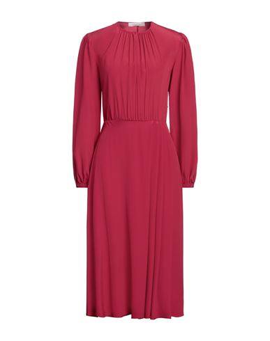 Liviana Conti Woman Midi Dress Garnet Size 6 Acetate, Silk In Red