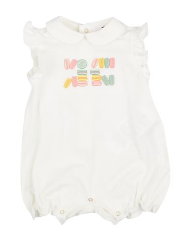Elisabetta Franchi Newborn Girl Baby Jumpsuits & Overalls Ivory Size 1 Cotton, Elastane In White