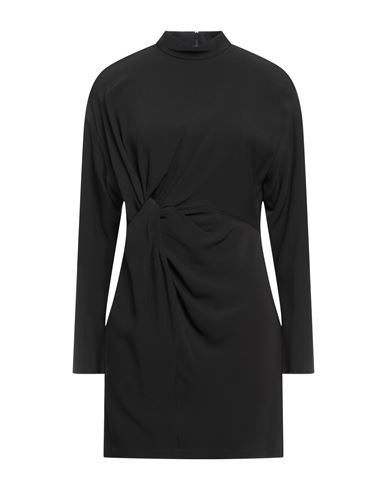 Shop Erika Cavallini Woman Mini Dress Black Size 8 Viscose, Acetate