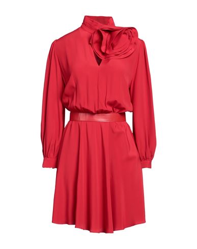 Simona Corsellini Woman Mini Dress Red Size 4 Acetate, Silk