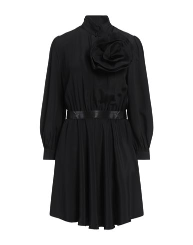 Simona Corsellini Woman Mini Dress Black Size 8 Acetate, Silk In Black