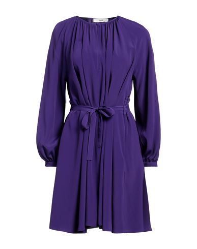 Suoli Woman Mini Dress Dark Purple Size 2 Acetate, Silk
