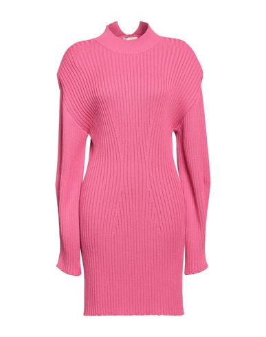 Shop Akep Woman Mini Dress Fuchsia Size 6 Wool, Acrylic In Pink