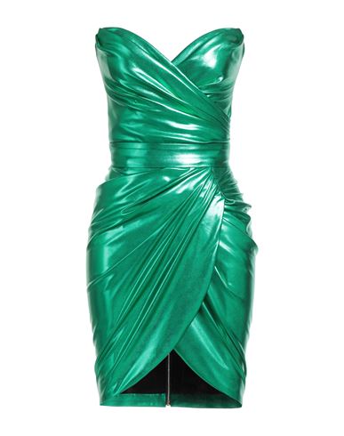 Rhea Costa Woman Short Dress Green Size 6 Polyamide
