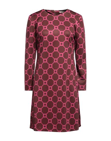 Camicettasnob Woman Mini Dress Brown Size 12 Viscose, Polyester, Elastane