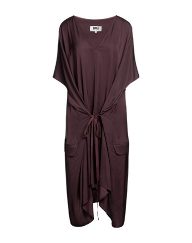Mm6 Maison Margiela Woman Midi Dress Dark Purple Size 8 Viscose