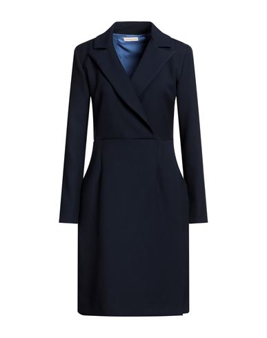 Camicettasnob Woman Midi Dress Navy Blue Size 10 Polyester, Rayon, Elastane