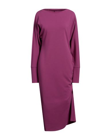 Merci .., Woman Midi Dress Mauve Size L Polyester, Elastane In Purple