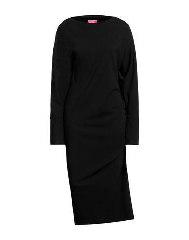 Merci .., Woman Midi Dress Black Size M Polyester, Elastane