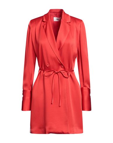 Solotre Woman Mini Dress Red Size 4 Acetate, Viscose