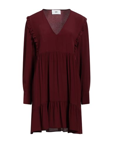 Solotre Woman Mini Dress Burgundy Size 6 Acetate, Silk In Red