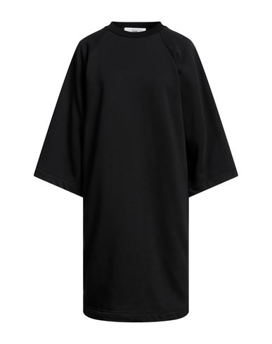 Solotre Woman Midi Dress Black Size 3 Cotton, Polyester, Elastane